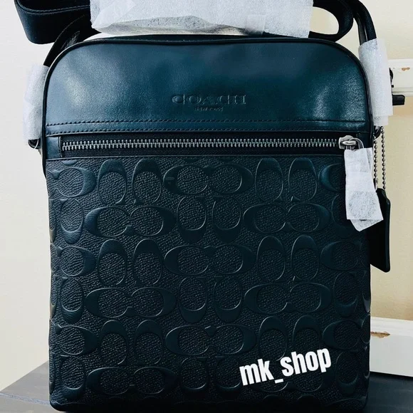 COACH Men’s Houston Flight Bag Signature Leather - Picture 2 of 11